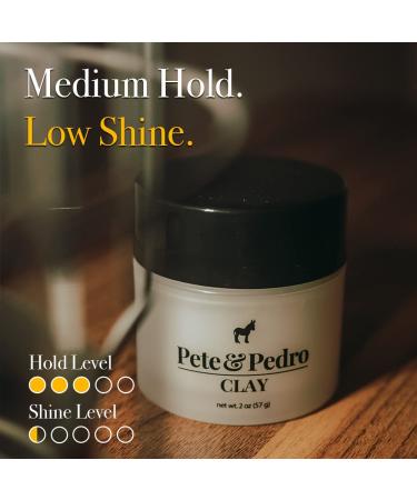Pete & Pedro CLAY - Men's Hair Clay for Medium Hold and Matte Finish - Adds Body and Thickness - 2 oz (Pack of 1) - Buy Online on SooperMarket.com