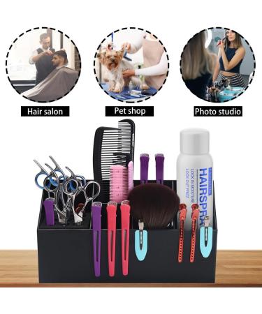Noverlife Hair Scissors Large Storage Box - Professional Hair Salon Shear Holder for Scissors, Combs, Clips, and Brushes - Black - Buy Online on SooperMarket.com