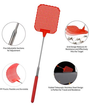 Olakin Fly Clap - 2 Piece Insect Control Device | Effective Mosquito & Fly Catcher in Red & Blue - Buy Online on SooperMarket.com