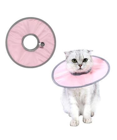 Cat Recovery Collar Pink Adjustable Cat Neck Protective Soft Dog Cat Protective Fasteners Collars for Small Cats Protective Cat Recovery E-Collar Recovery from Surgery or Wound for Cats