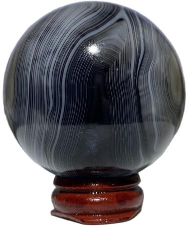 Natural Crystal Rough Natural Sphere Black Agate Crystals Balls Natural Gemstone Reiki QuartzSphere Fengshui Home Decoration 1pc (Color : 220-230g) - Buy Online on SooperMarket.com