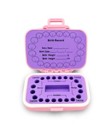 JZJZ Milk Teeth Storage Box 12 Constellation Series English Version for Male and Female.(Color:Pink Size:Ari)