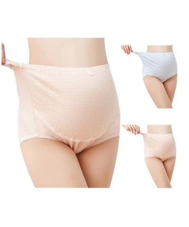 FEOYA Maternity Shorts Knickers High Elastic Cotton Safety Shorts Pants 2pcs XL (132-165 lb) Brief Hohe Taille 004