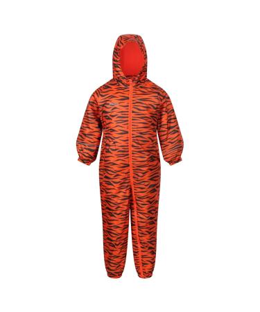 Regatta Kids Print Splat 2 Snowsuit 3 Years Blaze Orange Tiger