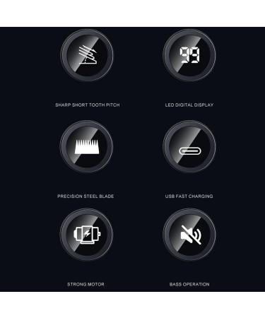 Hair Clippers for Men&Women Powerful Motor Low Noise Hair Clipper with LCD Display and USB Charging Portable Trimmer for Hair Salon Complete Kit - Buy Online on SooperMarket.com