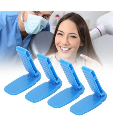 4 Pack Intraoral X-Ray Film Positioning System Heat Resistant Dental Film Positioner for Front Teeth Blue