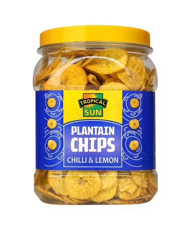 Tropical Sun Lemon and Chilli Flavour Plantain Chips 450g (Pack of 1)