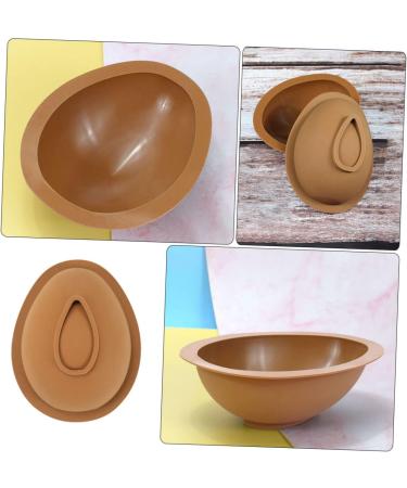 IMIKEYA Egg Silicone Mold Handmade Soap Easter Egg Resin Easter Chocolate Molds Candy Easter Party Molds Bistuit Easter Egg Cake Silicone Dessert Molds Egg Shape Mousse Cake Silica Gel 3D 12.3X9.5X4CM Coffee - Buy Online on SooperMarket.com