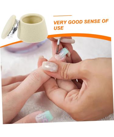 FOYTOKI Japanese Manicure Brush Cup Nail Dish Cups Nail Dish with Lids Dappen Dish Manicure Nail Dish Cup Nail Dappen Cup Nail Brush Dappen Cup Acrylic Nail Tools Nail Liquid Holder - Buy Online on SooperMarket.com