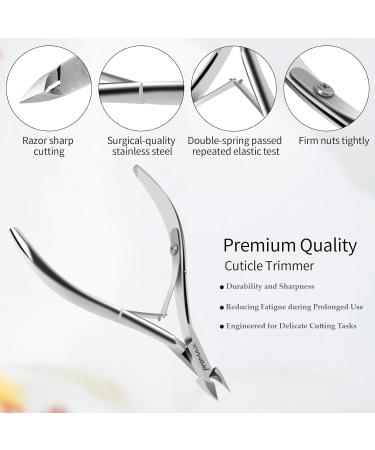ProMax Professional Grade Cuticle Nipper/Cuticle Cutter/Clipper Made of High Grade Stainless Steel Brush Finish-Flat- Double Spring For Nail Art Tool and Manicure/Pedicure (Full Jaw)10-10027 - Buy Online on SooperMarket.com
