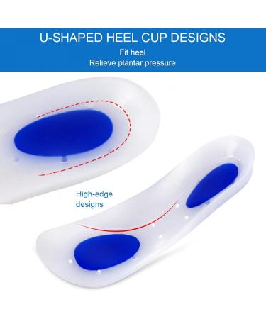 Buy Silicone Insoles - Invisible Gel Heel Cushions for Pain Relief | Breathable Anti-Sweat Comfort - Buy Online on SooperMarket.com