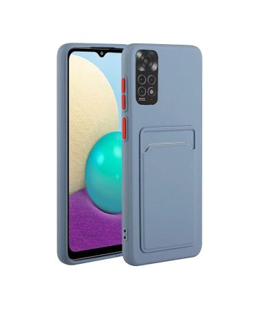 Tivenfezk Nadoli Silicone Case for Xiaomi Redmi Note 11 Pro Ultra thin shockproof scratch -resistant Wallet soft TPU protective cover Mobile phone case with credit card holder Xiaomi Redmi Note 11 Pro gray