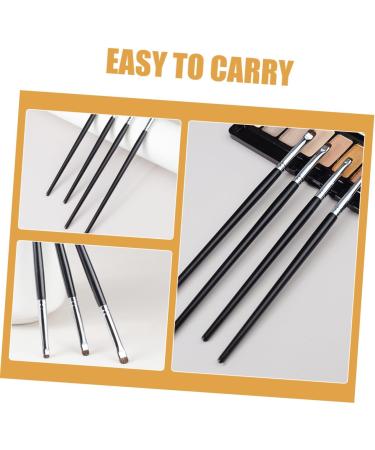 Healeved 4pcs Horse Hair Wooden Handle Eyeliner Precision Brush Black Eye Makeup Kit - Buy Online on SooperMarket.com