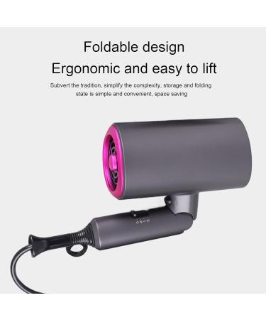 1200W Hair Dryer Folding T Shape Grey Powerful Blowing Wind Stylish Convenient for and Durable ABS and PC Material - Buy Online on SooperMarket.com