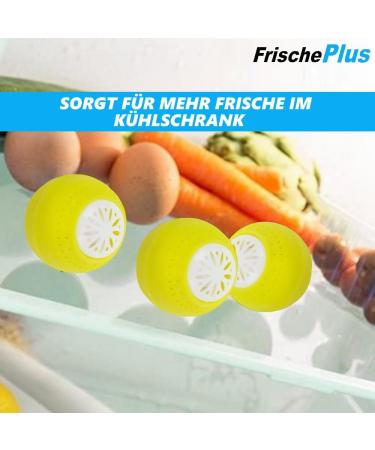 FrischePlus Natural Odor Neutralizer Balls Activated Carbon Refrigerator Odor Remover Set of 3 | Eco-Friendly & Effective Solution for Freshness - Buy Online on SooperMarket.com