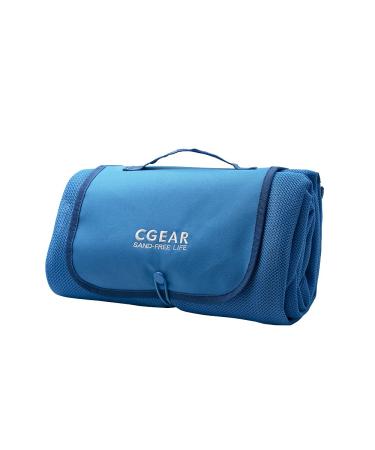 CGEAR Sandlite  Patented Sand-Free Beach Mat  Multi Use Outdoor Camping Mat, Picnic Blanket, Exercise Stretching Mat  Rollup Compact - Sky Blue (Medium) Sky Blue 5'1" x 6'6"