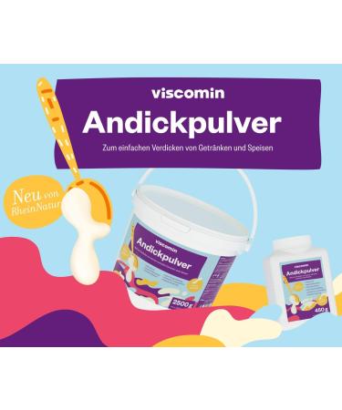 Rheinnatur VISCOMIN Andickpulver 2.5 kg | Vegan Thickener for Drinks & Dishes | Ideal for Swallowing Disorders | Tasteless & Easy to Use - Buy Online on SooperMarket.com