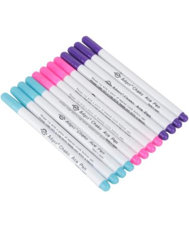 12 PACK Purple Disappearing Ink Fabric Marking Pen - Water Erasable, Auto-Vanishing, Temporary Marker for Cloth - Buy Online on SooperMarket.com
