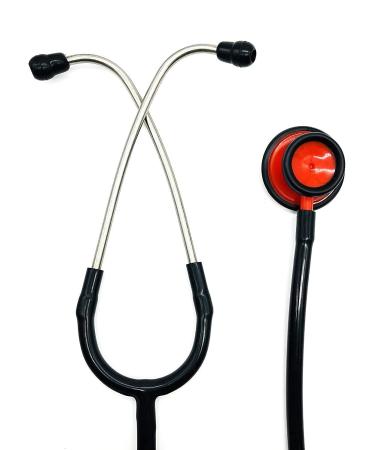 Waterproof Red & Black Matte Stethoscope for Doctors Students & Clinicians Reliable & Stylish Medical Equipment - Buy Online on SooperMarket.com