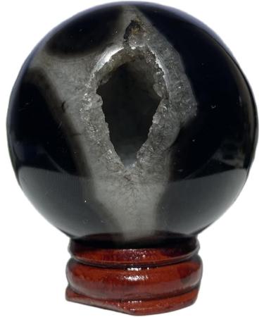 Natural Crystal Rough Natural Sphere Black Agate Crystals Balls Natural Gemstone Reiki QuartzSphere Fengshui Home Decoration 1pc (Color : 220-230g) - Buy Online on SooperMarket.com