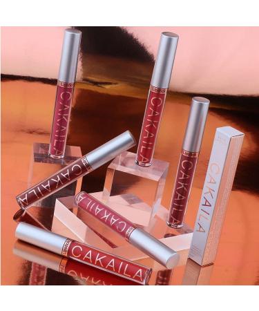 3Pcs Matte Liquid Lipstick Set - 24 Hour Long Lasting Waterproof Lip Stain Makeup - Dark Red & Nude Lip Gloss Kit for Women - Buy Online on SooperMarket.com