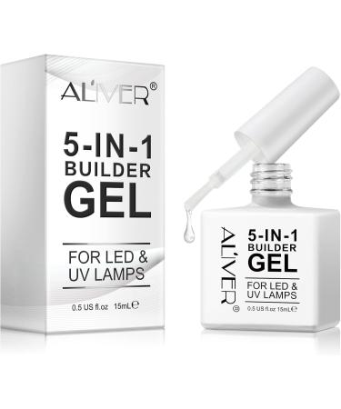 RSGRT Builder Gel for Nails 5 in 1 Gel Builder for Nails Strengthener UV/LED Nail Polish Gel for Nail Art Decoration Professional Manicure False Nail Builder Gel (Clear+Pink) - Buy Online on SooperMarket.com