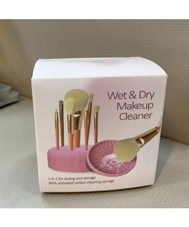 Wontool Makeup Brush Cleaning Mat | Silicone 4 in 1 Cleaning Bowl and Mat Portable Washing Tool Cosmetic Brush Cleaner for Easy Cleaning Pink - Buy Online on SooperMarket.com