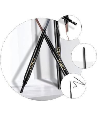 BELLIFFY 2 1 Eyebrow Makeup Tools Eyebrow Waterproof Natural Eyebrow Pen Automatic Rotating Pencil Brow Liner 1 count (Pack of 1) Brown - Buy Online on SooperMarket.com