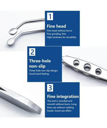 Dajidafu Stainless Steel Eyelid Precision Tweezers Eye Clogging Removal Cleaning Clamps Tools with Non-Slip Handle Personal Care Small Round Tip - Buy Online on SooperMarket.com