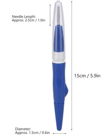 Portable Pen Style Wool Felting Needle Tool with 3 Needles - Blue | DIY Patchwork Craft Tool - Buy Online on SooperMarket.com
