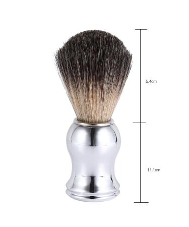 Premium Silver Razor Brush for Men | Facial Cleaning Brush & Barthaar Tool for Shaving Cream Foam & Soap - Buy Online on SooperMarket.com