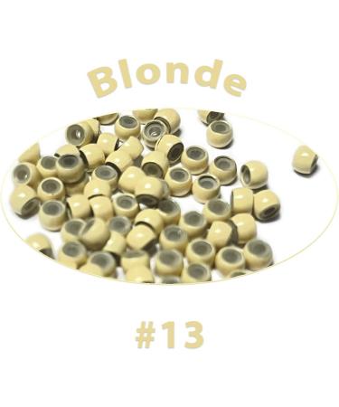 Kiara World 100 Silicone Lined Nano Rings Micro Links Beads for Hair Extensions 3mm (Blonde) - Buy Online on SooperMarket.com