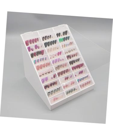 Healeved 1pc Nail Art Display Box Nail Polish Sample Display Nail Sample Display Board Manicure Display Board Nail Polish Display Rack Nail Gel Grid Display Stand White - Buy Online on SooperMarket.com