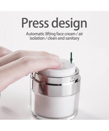 Portable White Emulsion Pump Container - Travel Size Vacuum Bottle for Toiletries & Cosmetics - Buy Online on SooperMarket.com