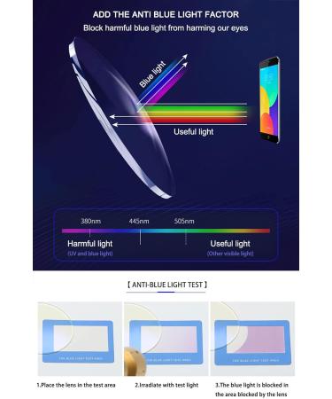 Koosufa Anti Blue Light Reading Glasses for Men & Women | Fashion Semicircular Floral Filter | Anti-Fatigue Visual Aid | Strengths 1.0 to 3.5 - Buy Online on SooperMarket.com