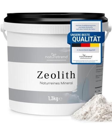 NatureTrend Zeolite powder 1.3kg - natural clean with 94% in premium quality - extra finely ground pure & natural volcanic stone