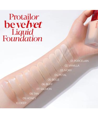 ESPOIR Pro Tailor Foundation Be Velvet SPF22 PA++ 5 Beige 1.01 fl oz - Long-Lasting 48-Hour Cover with Thin, Easy-Blending Formula for Improved Skin Texture | Velvety Comfort Without Dryness - Buy Online on SooperMarket.com