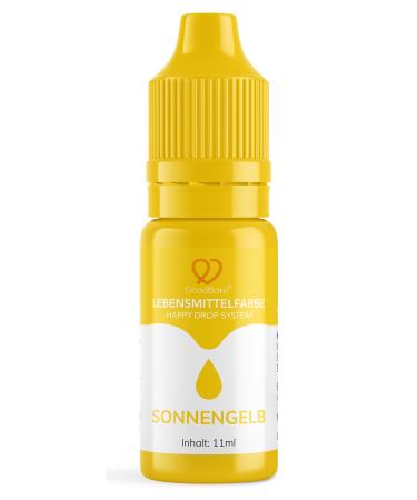 Goodbake food coloring yellow (11 ml) - intensive food coloring - highly concentrated color - for coloring cakes fondant butter cream drinks mucus and much more.100% vegan