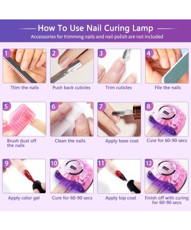 iBigLY 248W UV LED Nail Lamp | Fast Gel Nail Dryer with 60 Lamp Beads | 4 Timers Auto Sensor | Home/Salon Nail Art UV Light Tools - Pink - Buy Online on SooperMarket.com