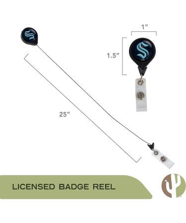 Seattle Kraken NHL Team Retractable Badge Holder Ticket Clip Reel ID - Buy Online on SooperMarket.com
