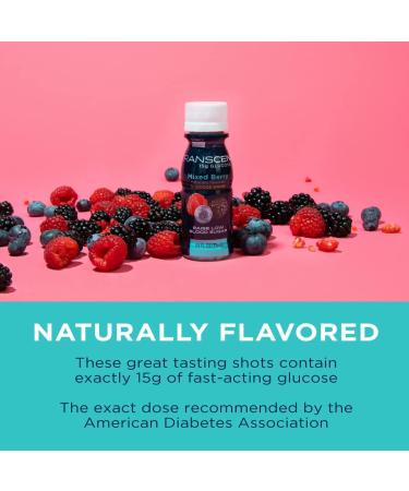 Transcend Mixed Berry Glucose Shots - 6 Pack (2.5oz Each) - FSA/HSA Eligible - Blood Sugar Support for Diabetics - Vegan 15g Dose - Made in USA - Buy Online on SooperMarket.com