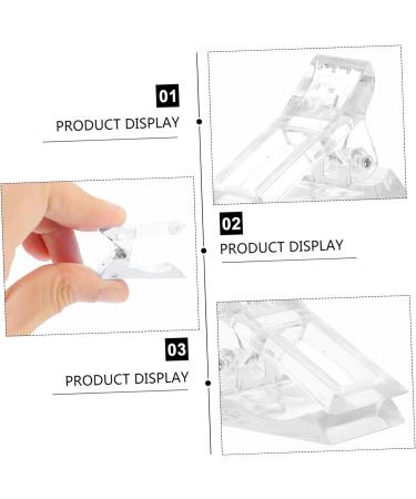 Mikinona 72 Pcs Nail Clip Extension Clamp Nail Binder Clips Manicure Extension Finger Nail Extension Clips Nail Tip Clips Clamps Heavy Duty Nail Dip Kits Equipment Plastic Crystal White 4X3X2CMx6pcs White Pinkx6pcs - Buy Online on SooperMarket.com