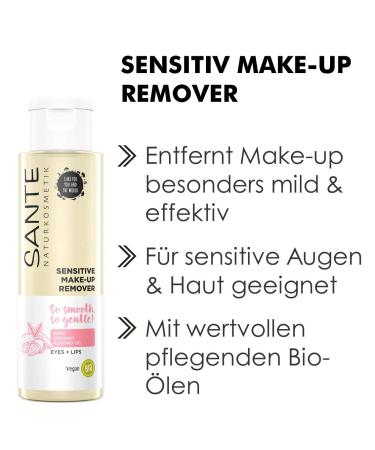 Natural Sensitive Makeup Remover | Sante Bio Vegan Formula for Eyes & Lips | 110ml Waterproof & Gentle for Sensitive Skin - Buy Online on SooperMarket.com