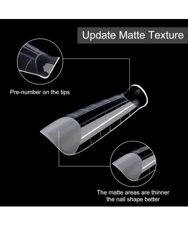 BNG 120 Pcs Frosted Dual Nail Forms - Professional Polymer Gel Nails Extension Molds for Quick Building and Full Cover Acrylic Nails - Buy Online on SooperMarket.com