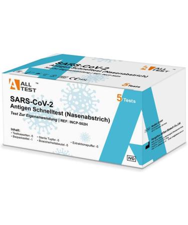 3x 5 Nasal Antigen Lay Test - CE 1434 Self-Test for COVID-19 & Omicron Variant - Fast International Shipping - Buy Online on SooperMarket.com