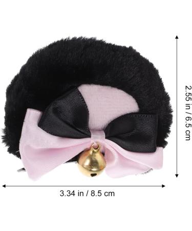 KALLORY 1 Pair Bear Ear Hair Clip Headband Hair Clips Hair Clip for Women Hair Bows Miss Lolita Hand Made Black Pink - Buy Online on SooperMarket.com