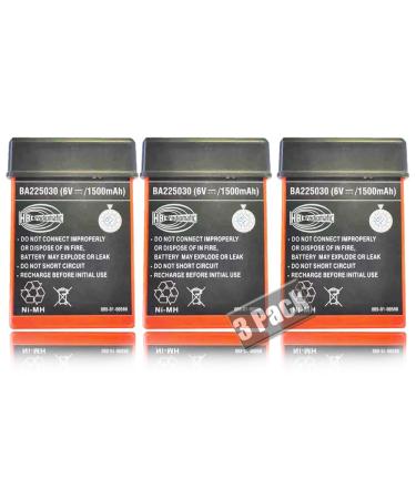 3 Pack 6V 1500mAh BA225030 HBC Radiomatic Ni-Mh Rechargeable Battery for HBC Crane Remote Control Pump Truck Battery