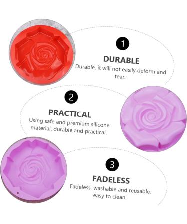 Rose Cake Mold Silicone Cake Moulds Cakesicles Mold Silicone Rose DIY Mold Silicone Candle Mold Silicone Bread Loaf Pan Nonstick Cupcake Tin Crisper Pan Silica Gel Muffin Non Stick 24X24X5CM - Buy Online on SooperMarket.com