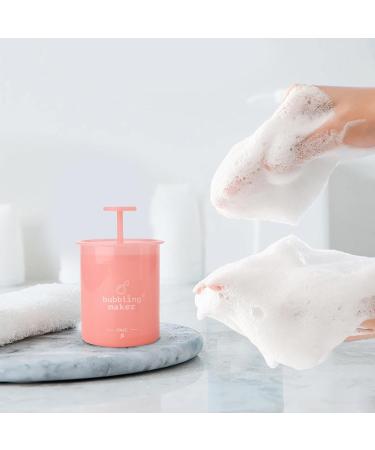 Foam Maker Manual Bubble Foamer Quick Foam | Ergonomic Pump Skincare Facial Cleansing Tool Cleansing Foaming Maker for Women Girls Pink - Buy Online on SooperMarket.com
