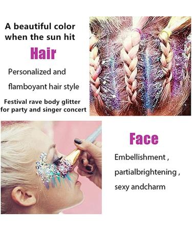 Holographic Purple Body Glitter Gel - Long Lasting Chunky Sequins for Singer Concerts & Festivals - 52g - Buy Online on SooperMarket.com